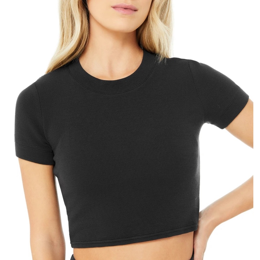 Alo Yoga Micro Waffle Sierra Short Sleeve Top